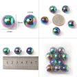 Wholesale 10PCS PACK Acrylic Plating Seven Colors 16mm Straight Hole Round Beads on Sale