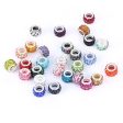 Wholesale 100pcs soft pottery full drill ball big hole spacer Beads Cheap