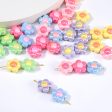 Wholesale 10pcs pack Acrylic Flower Beads Solid Color Plated Small Flower Scatter Beads Sale