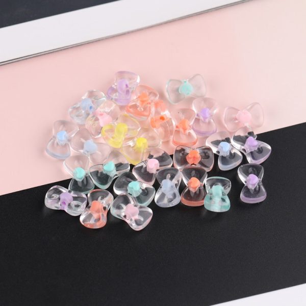 Wholesale 100pcs Transparent Acrylic Plum Blossom Star Butterfly Variety String Beads Online Sale