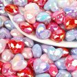 Wholesale 10pcs pack Acrylic UV Plating Cut Face Love Beads For Sale