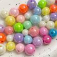 Wholesale 30pcs pack Acrylic ab Plated Color Round Beads Fashion