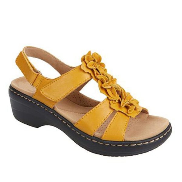 Wholesale PU Summer Hollow Wedge Sandals For Sale