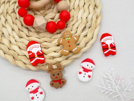 Wholesale 100pcs Silicone Christmas Series Beads Hot on Sale