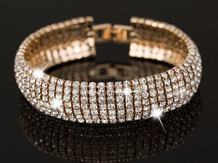 Wholesale 7 Rows Radian Diamond Bracelet For Sale