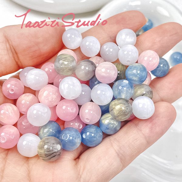 Wholesale 300pcs Dream Girl Starry Sky Streamer Round Beads For Discount