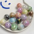 Wholesale 10pcs pack 16mm two-color smudged plating color round Beads Sale