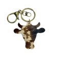 Wholesale 2pcs pack Ethnic Style Western Leopard Cow Head Leather Keychain Sale