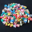 Wholesale 100pcs pack Cartoon Animals Soft Pottery Sliced Beads Sale