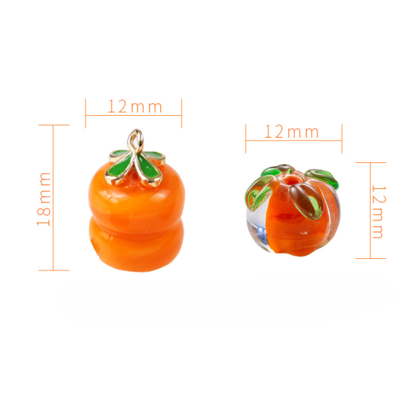 Wholesale 100pcs Glass Persimmon Loose Beads on Sale