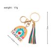 Wholesale Wooden Rainbow Tassel Teacher s Day Gift Keychain Online Hot Sale