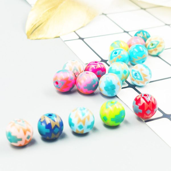 Wholesale 1000pcs pack Acrylic Two-color Geometric Figure Scattered Beads Online Hot Sale