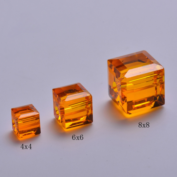 Wholesale 200pcs Crystal Glass Cube Beads For Sale