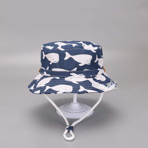 Wholesale Polyester Kids Strawberry Print Bucket Hat on Sale