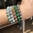 Wholesale 28PCS Glossy Frosted Malachite Loose Beads Bracelet Semi Finished Turquoise Round Beads Fashion