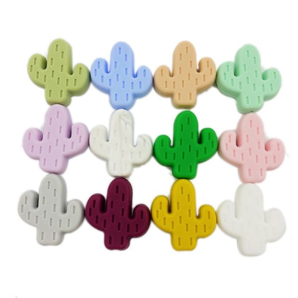 Wholesale 10pcs Cactus Silicone Beads For Discount