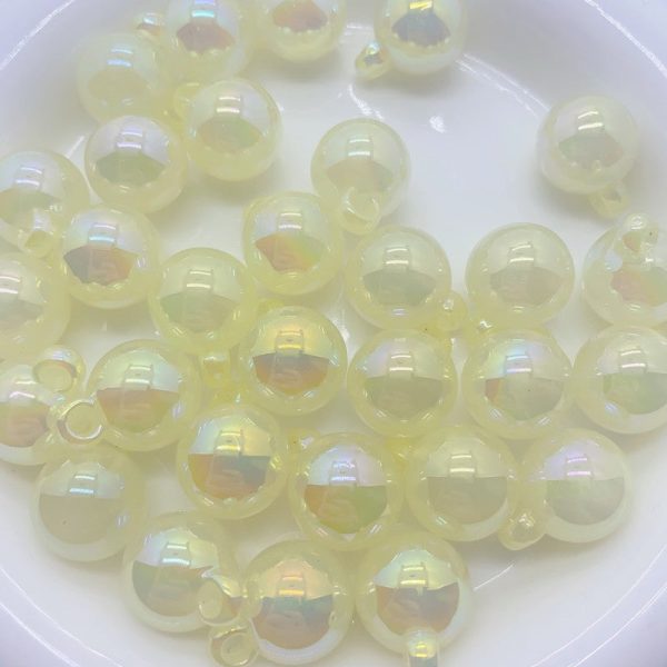 Wholesale 10pcs pack Mabei Luminous Mermaid Ji Hanging Hole Round Beads Supply