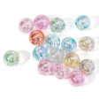 Wholesale 100pcs pack Acrylic Girly Clear Color Straight Hole Round Beads Supply