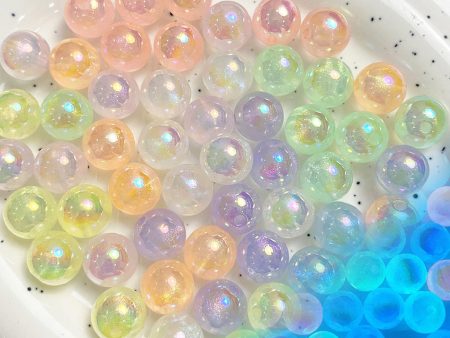 Wholesale 10pcs pack 12mm Mapei Luminous Light Flash Round Colorful Beads Hot on Sale