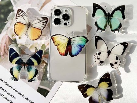 Wholesale Acrylic Butterfly Drop Glue Mobile Phone Holder For Sale