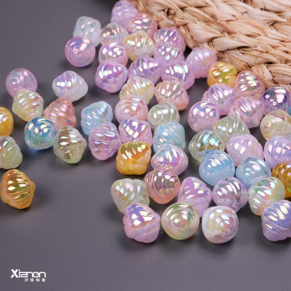 Wholesale 100PCS PACK Colorful Amber Clouds UV Plating Acrylic Beads Fashion