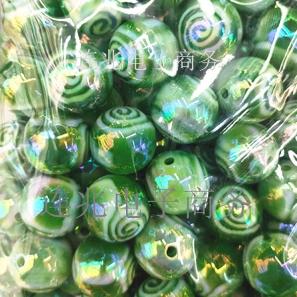 Wholesale 200pcs pack Resin 16MM Circle Plated Bright Straight Hole String Beads Sale