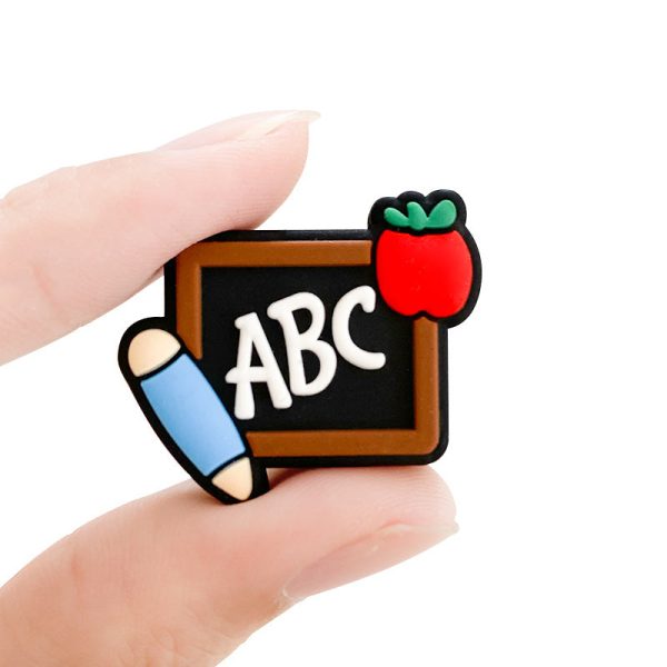 Wholesale 10pcs Silicone Teacher ABC Blackboard Focal beads Discount