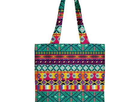 Wholesale Aztec Pattern Canvas Tote Shopping Bag For Sale