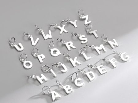 Wholesale Sterling Silver 26 English Alphabet Keychain Accessories Online Sale