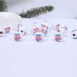 Wholesale 10pcs Independence Day Stripes Colorful DIY Wooden Beads For Sale