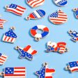 Wholesale 10pcs pack American Independence Day flag diy alloy dripping oil accessories pendant Online