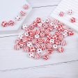 Wholesale 10pcs Thread Striped Polka Dot Plaid Colored Wood Beads Online Sale