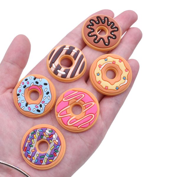 Wholesale 100pcs PVC Cartoon Donut DIY Shoe Buckle For Discount