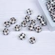 Wholesale 10pcs 16MM Plaid Color Wooden Beads Hot on Sale