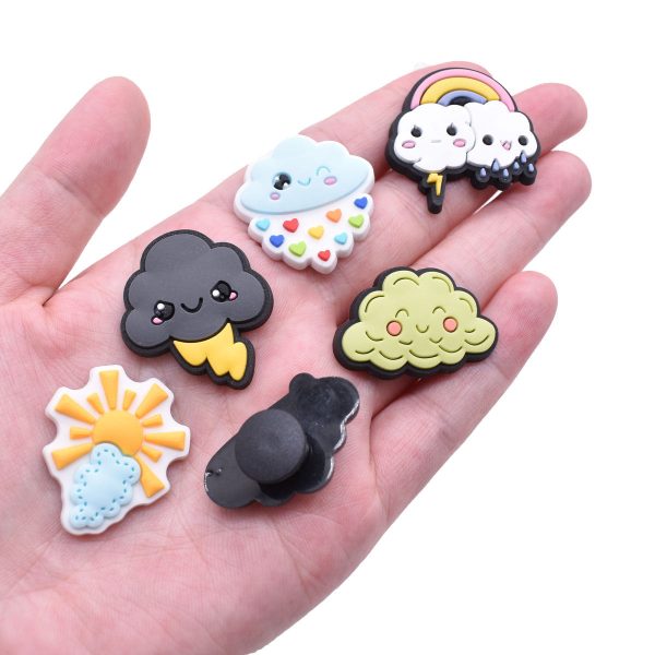 Wholesale 100pcs PVC Cartoon Weather Expression DIY Shoe Buckle For Discount