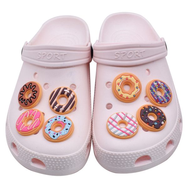 Wholesale 100pcs PVC Cartoon Donut DIY Shoe Buckle For Discount