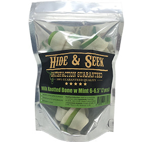 Hide & Seek Mint Knotted Bone Rawhide Dog Chews Online