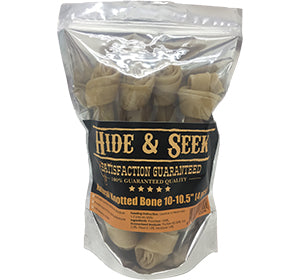 Hide & Seek Natural Knotted Bone Rawhide Dog Chews Online Sale