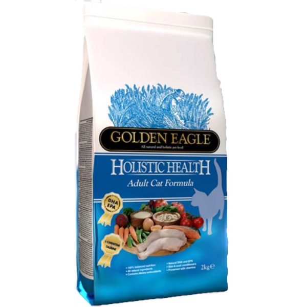 Golden Eagle Holistic Health Adult Chicken & Salmon Dry Cat Food Supply