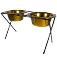 Platinum Pets DeluX Double Raised Feeder Wide Rimmed Dog Bowls (2 x 8 Cups) Fashion