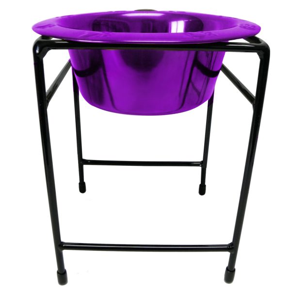 Platinum Pets Modern Single Raised Feeder Wide Rimmed Dog Bowl - Medium Online Hot Sale