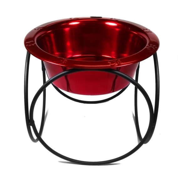 Platinum Pets Olympic Single Raised Feeder Wide Rimmed Dog Bowl (1 x 2 Cups) Sale