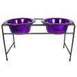 Platinum Pets Modern Double Raised Feeder Wide Rimmed Dog Bowl (2 x 4 Cups) Online Hot Sale