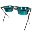 Platinum Pets DeluX Double Raised Feeder Wide Rimmed Dog Bowls (2 x 8 Cups) Fashion